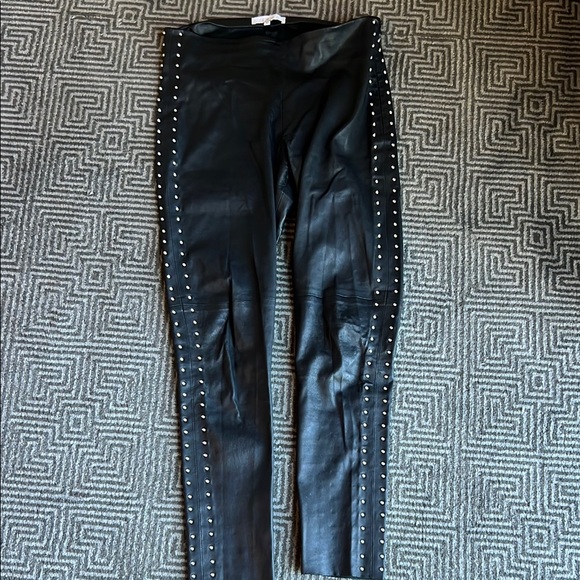 IRO Black Skinny Pants with Braided Detail - Picture 1 of 6